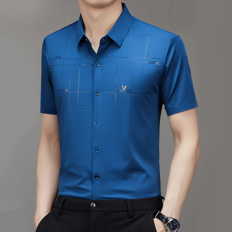 Men’s Ice Silk Business Seamless Shirt