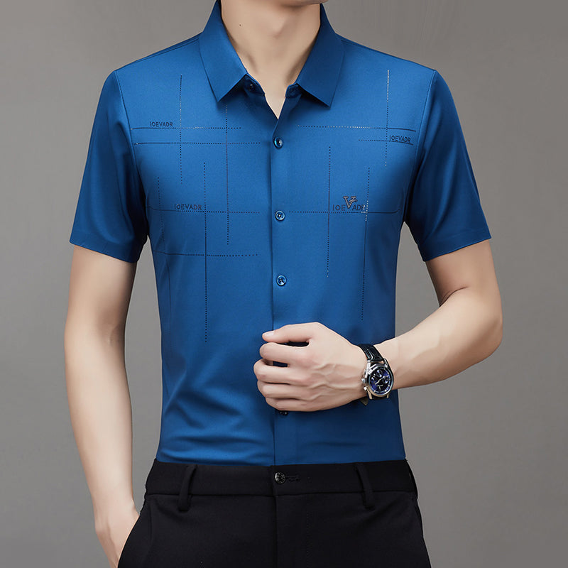 Men’s Ice Silk Business Seamless Shirt