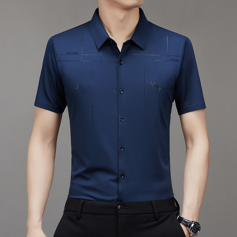 Men’s Ice Silk Business Seamless Shirt