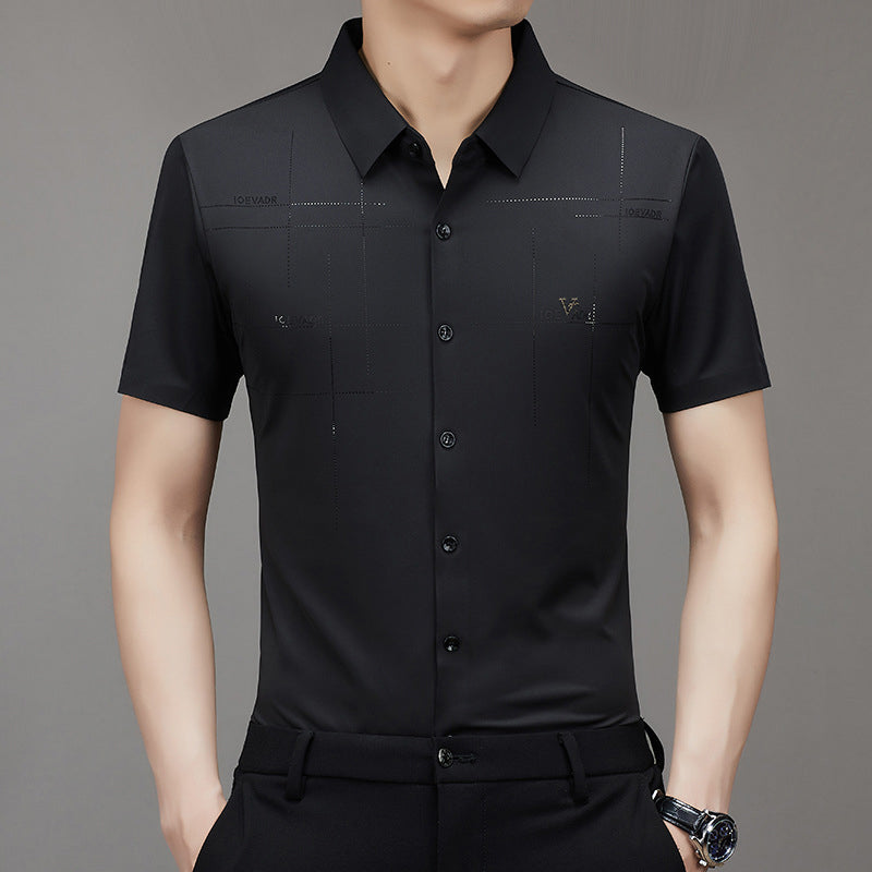 Men’s Ice Silk Business Seamless Shirt