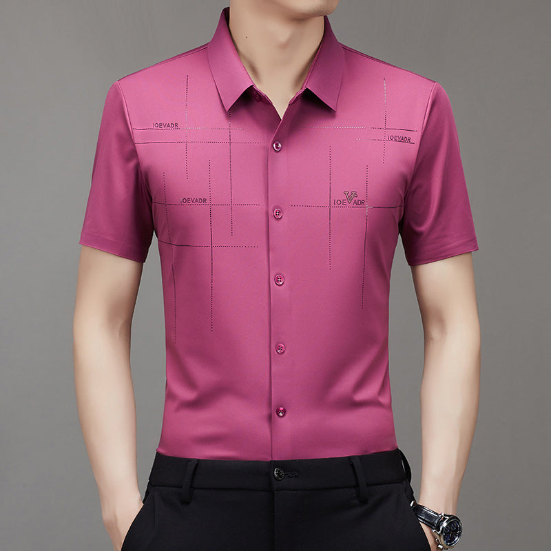 Men’s Ice Silk Business Seamless Shirt