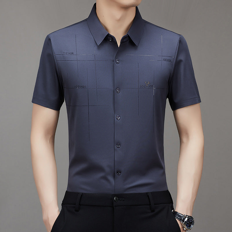 Men’s Ice Silk Business Seamless Shirt