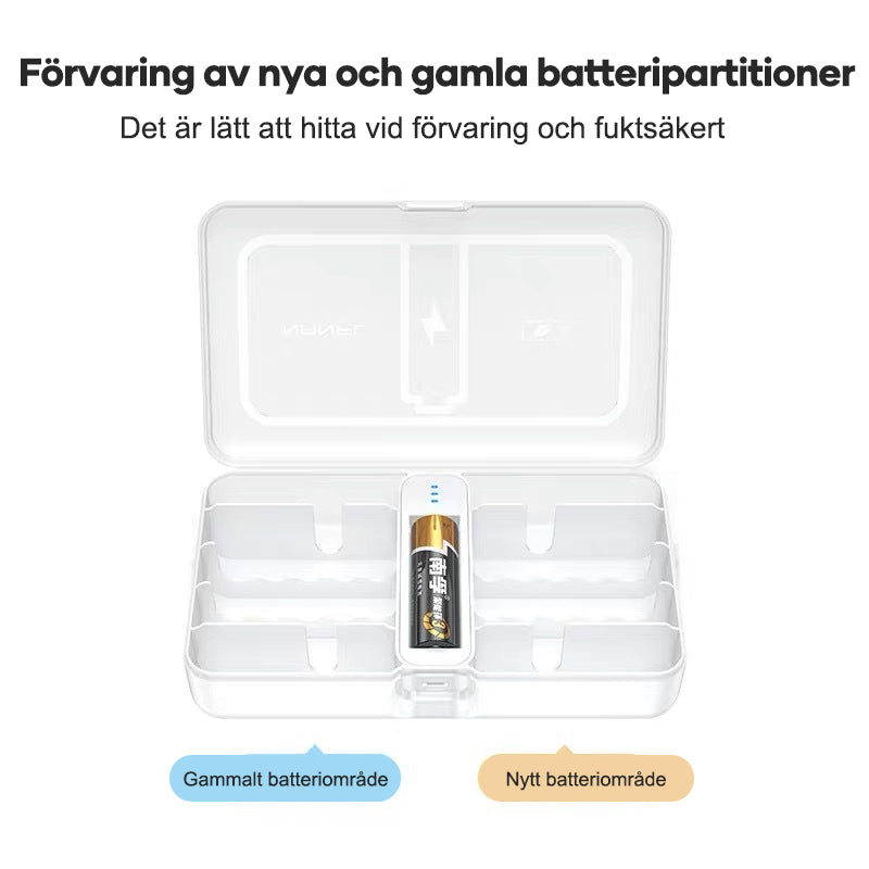 Bärbar batteriförvaringsbox