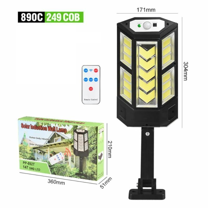 Super Ljus Jumbo Solar LED-lampa