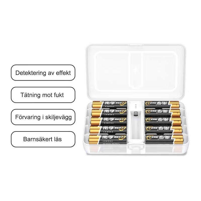 Bärbar batteriförvaringsbox