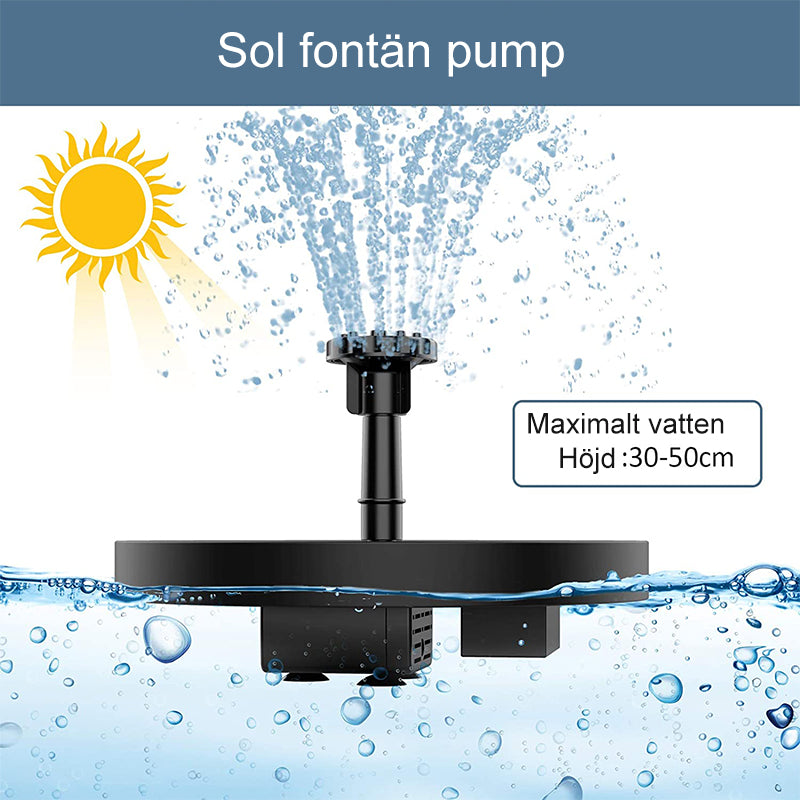 Solcellsdriven Fontänpump