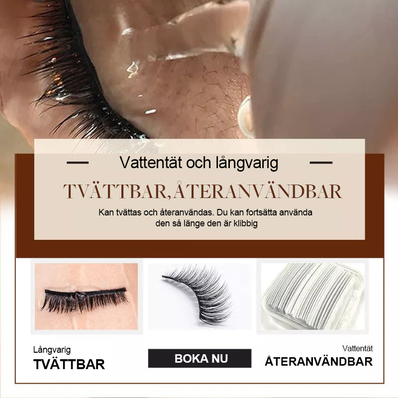 Återanvändbara självhäftande ögonfransar