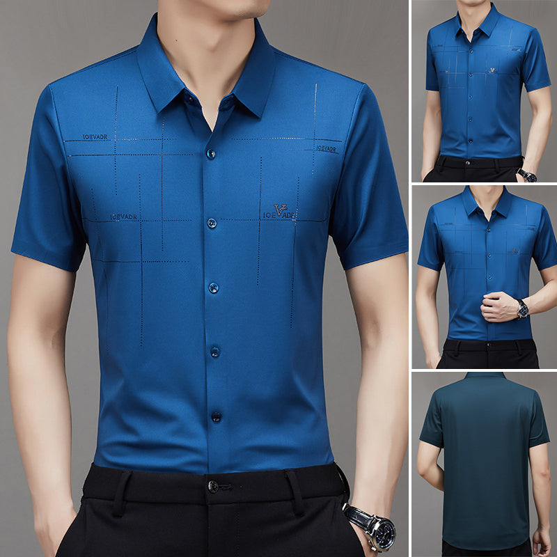 Men’s Ice Silk Business Seamless Shirt