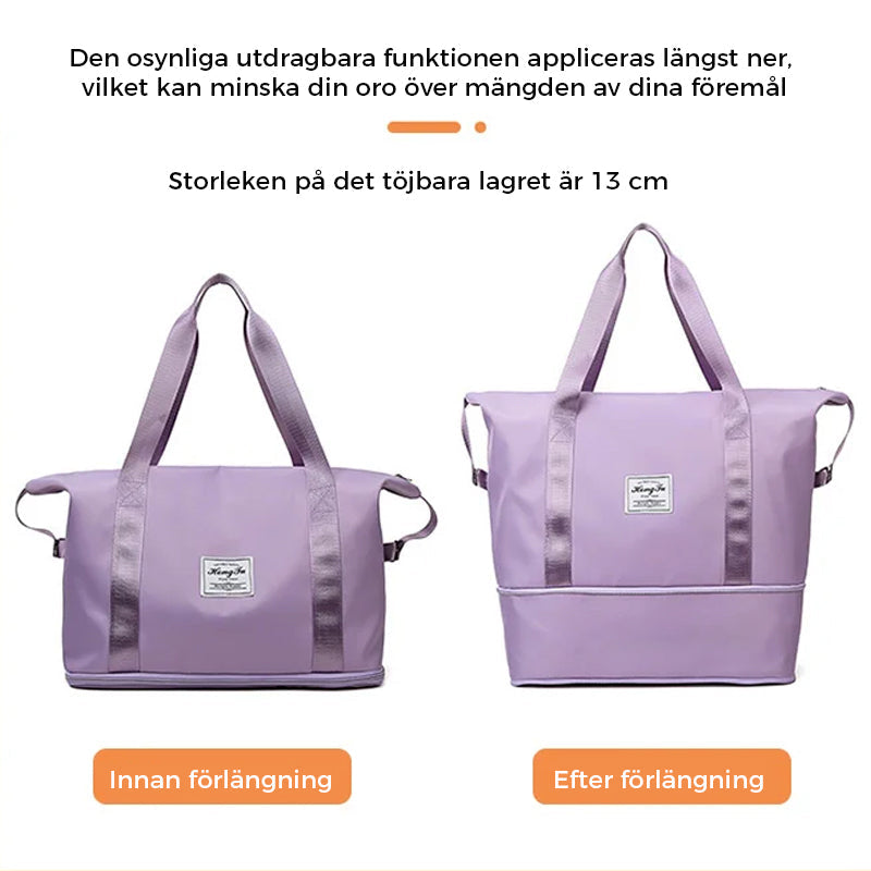 Hög kapacitet Dubbellagers Wet Separation reseväska