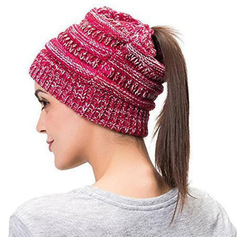 Soft Knit Ponytail Beanie Hat - mygeniusgift