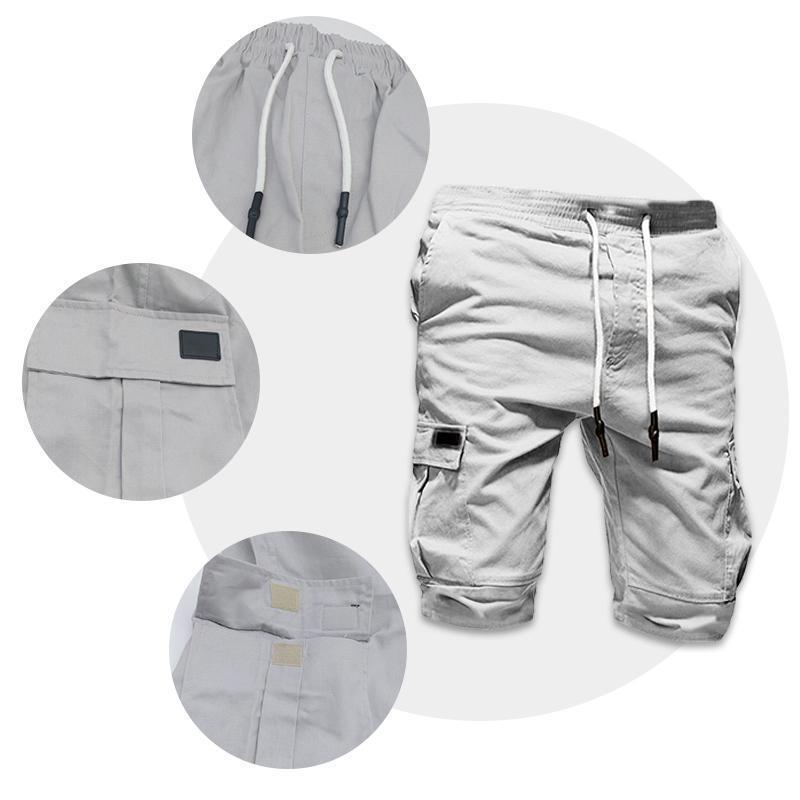 Herrmode stora fickor lösa shorts