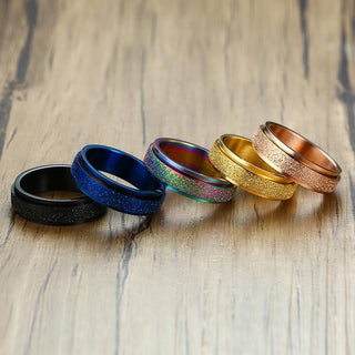 Sandblästrad Roterande Fidget Ring