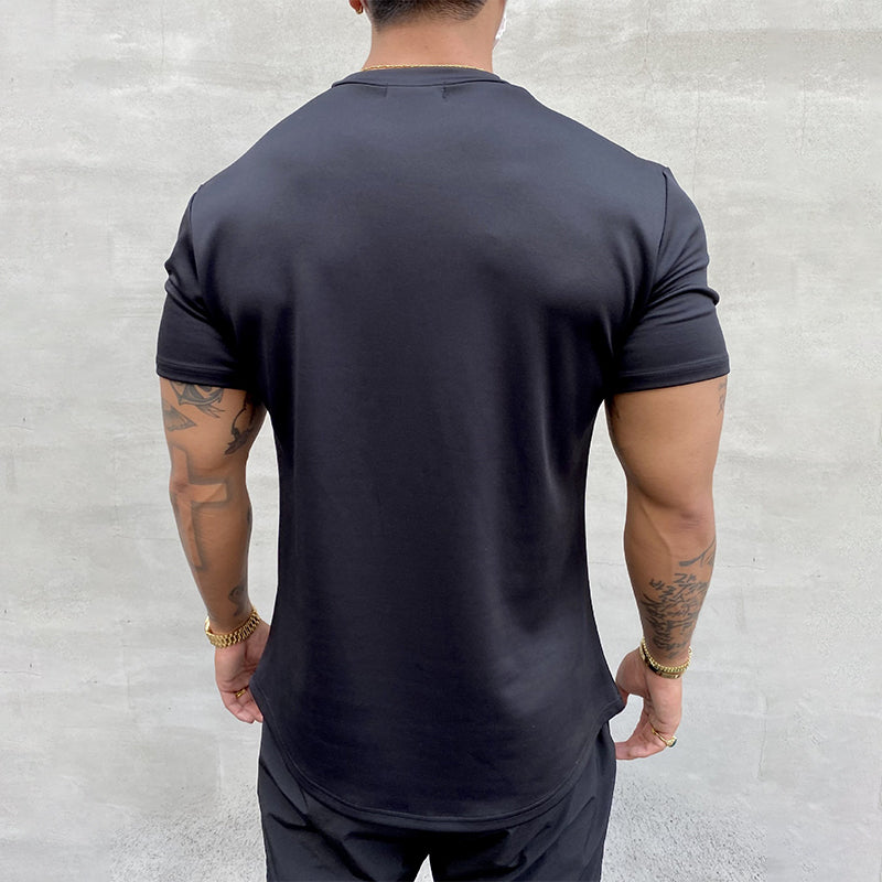 Stretching sport-t-shirt i bomull