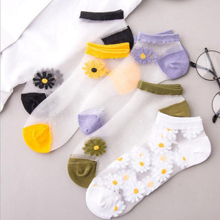 Genomskinliga Daisy Socks