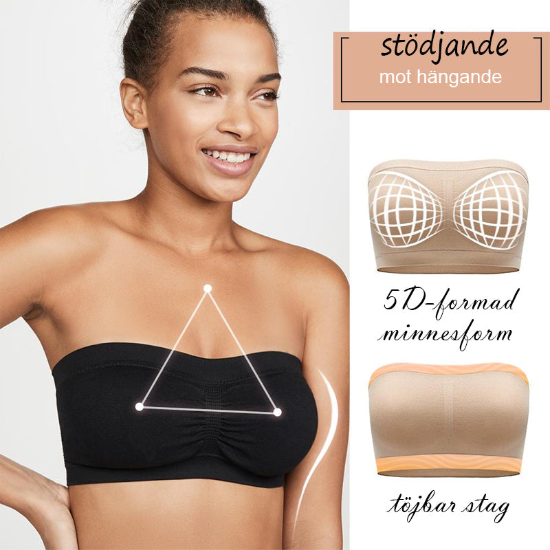 Stödjande Sömlös Bandeau-BH