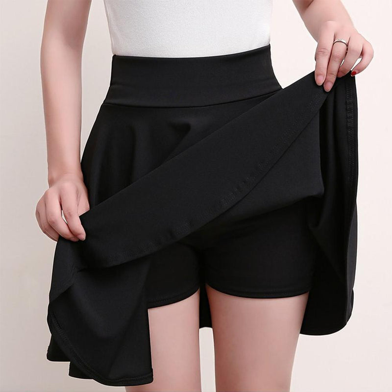 Elastisk Shorts & Kjol (2 i en)