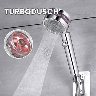 Turbo-flow duschhuvud