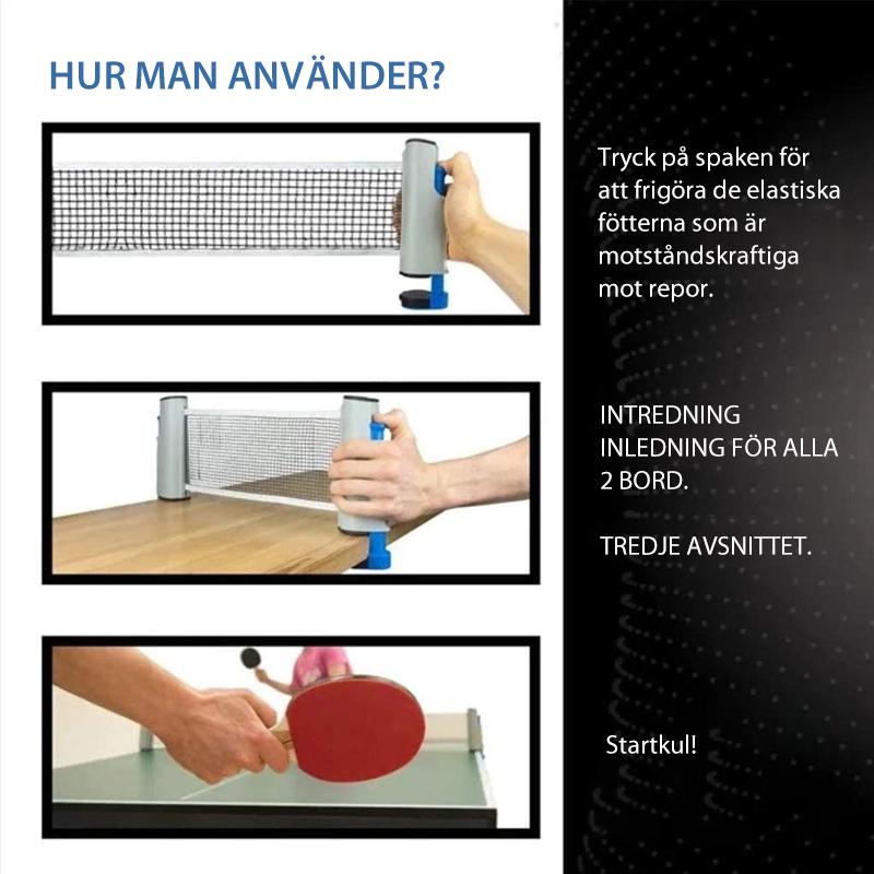 Infällbart Bordtennisnät