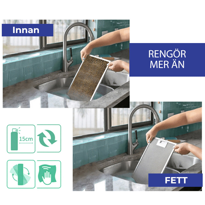 Magiskt fettborttagningsmedel i sprejform