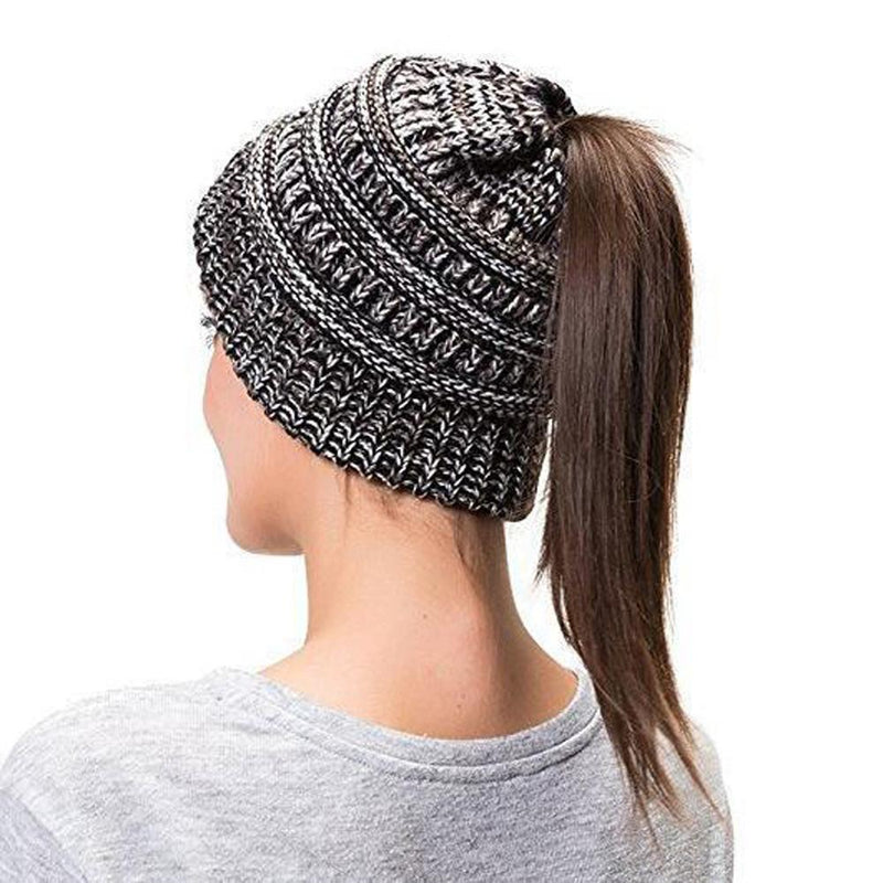 Soft Knit Ponytail Beanie Hat - mygeniusgift