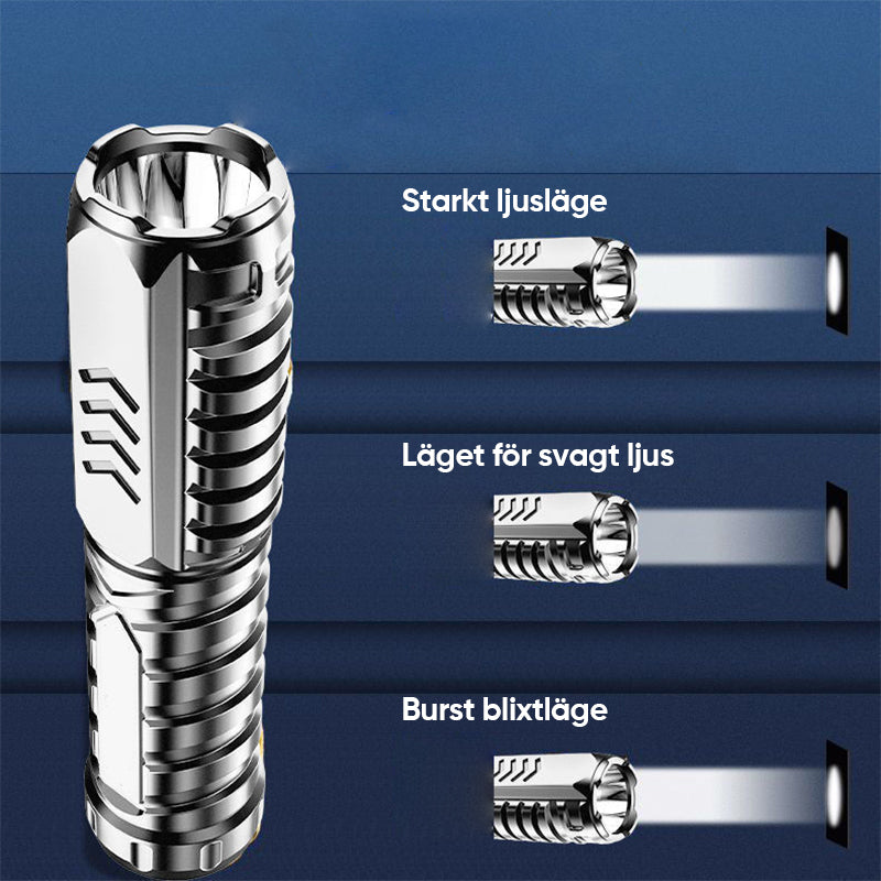 Taktisk starkt ljus ficklampa