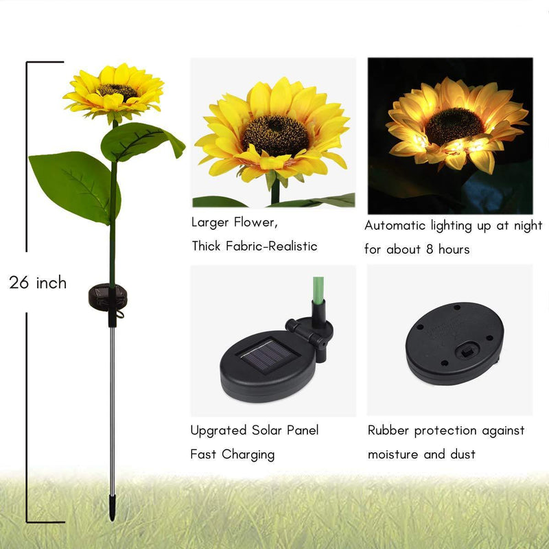 Solar Sunflower Light, 2 st