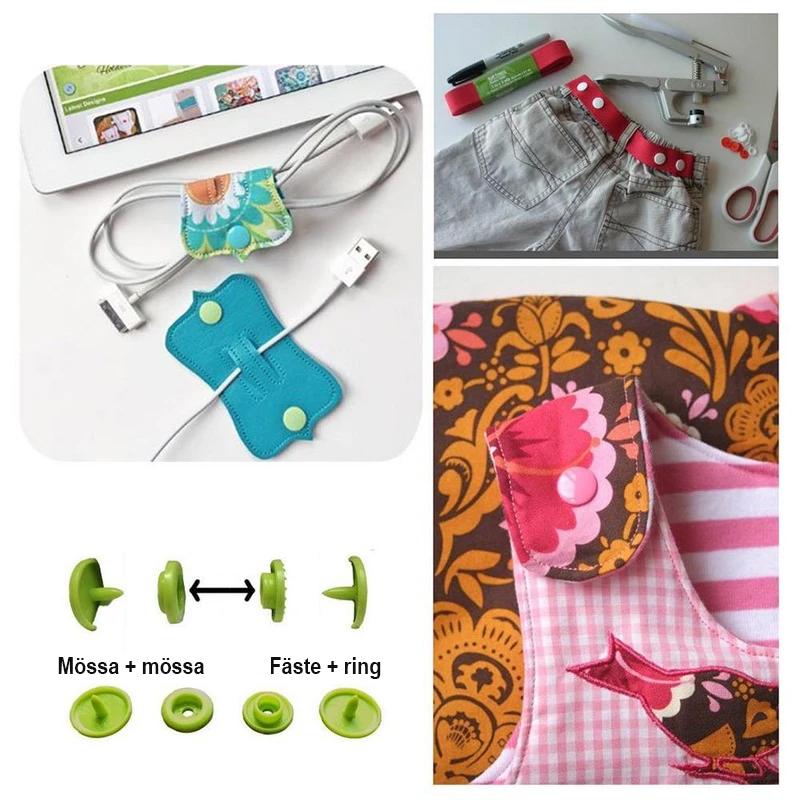 Tryckknappar DIY (150 st Paket)