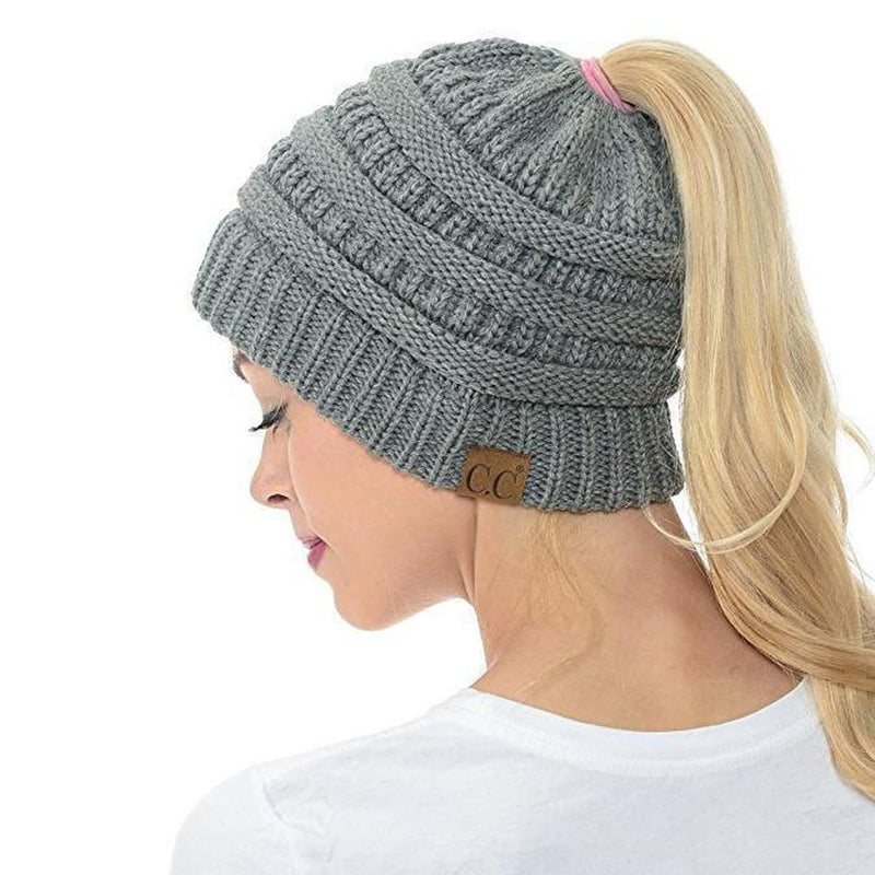 Soft Knit Ponytail Beanie Hat - mygeniusgift