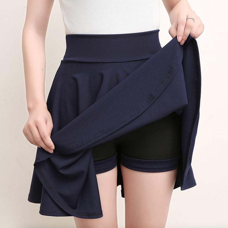 Elastisk Shorts & Kjol (2 i en)